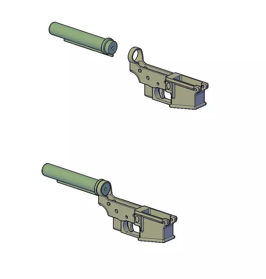 M4 ASSAULT RIFLE AND SNIPER SCOPE 3D print model_5