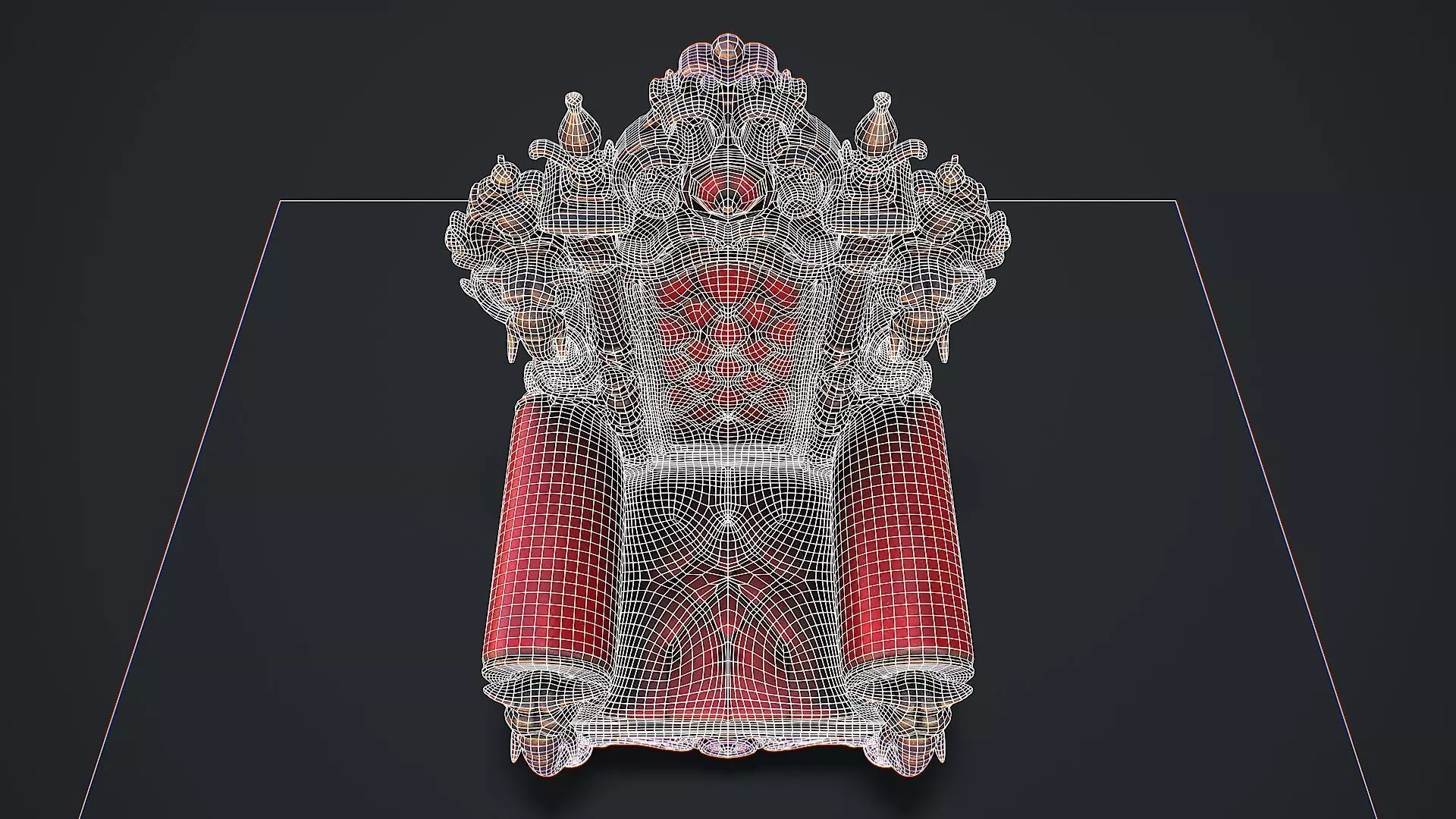 Fantasy Throne 2 game ready 3d model Low-poly 3D model_14