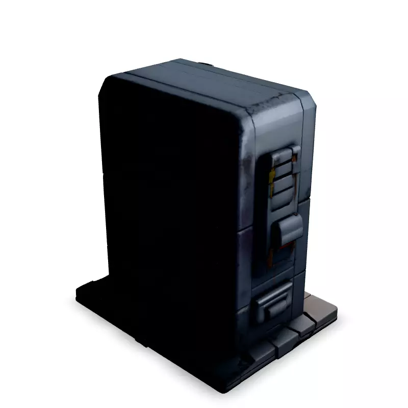 SciFi Utility Kiosk Game Asset Low-poly 3D model_5