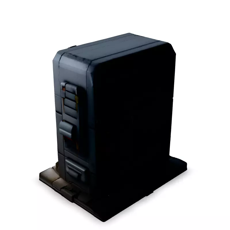 SciFi Utility Kiosk Game Asset Low-poly 3D model_4