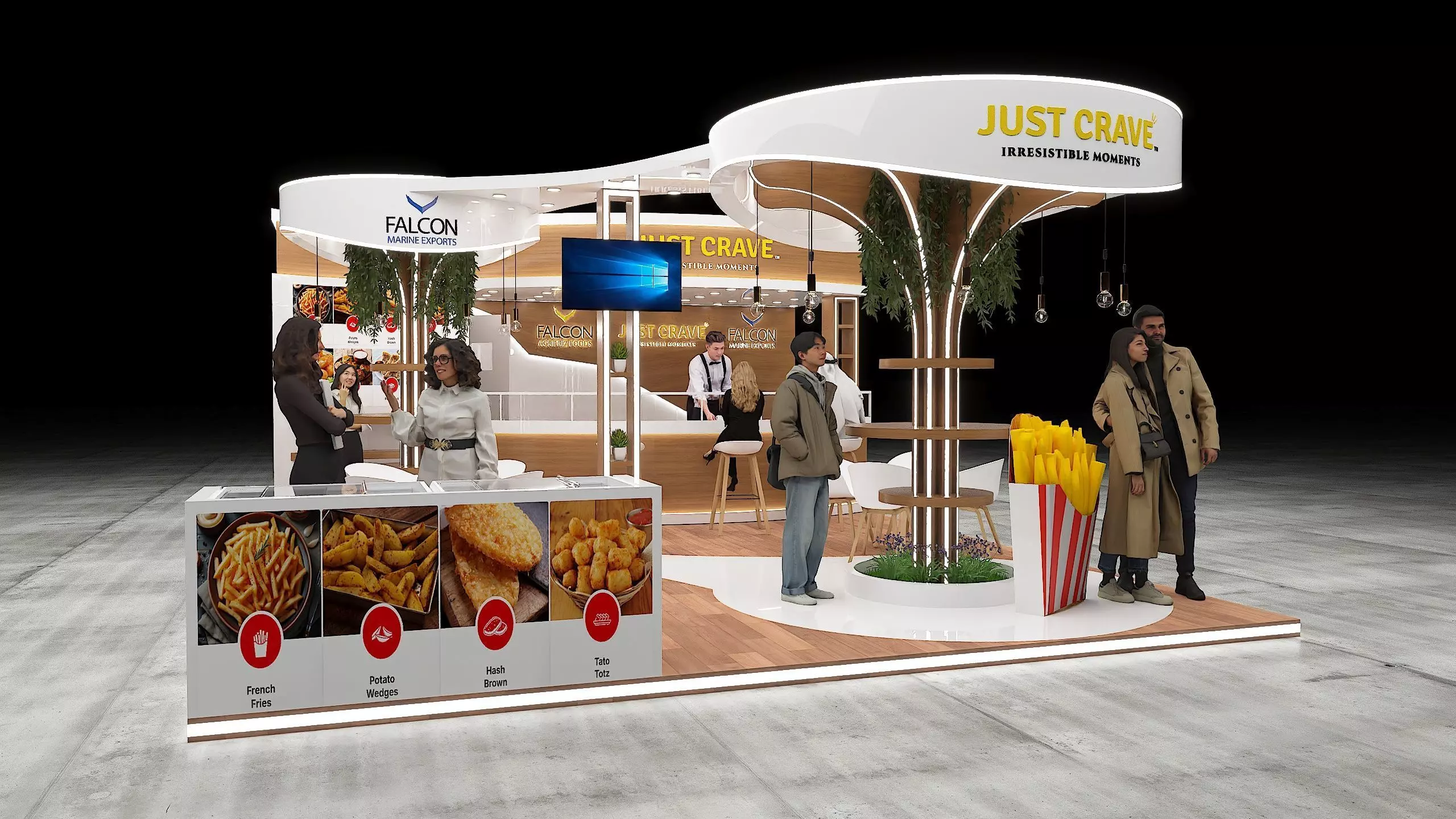 3 side stall design Free 3D model