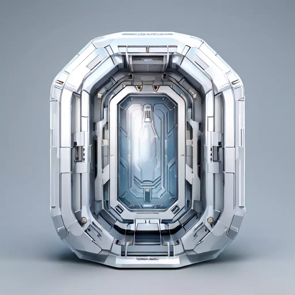SciFi Airlock Entrance HighPoly Low-poly 3D model_0
