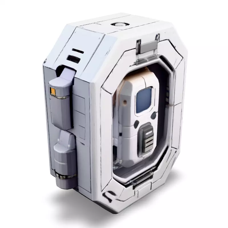 SciFi Power Core Game Asset Low-poly 3D model_1