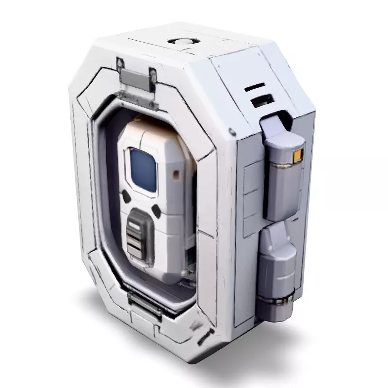 SciFi Power Core Game Asset Low-poly 3D model_2