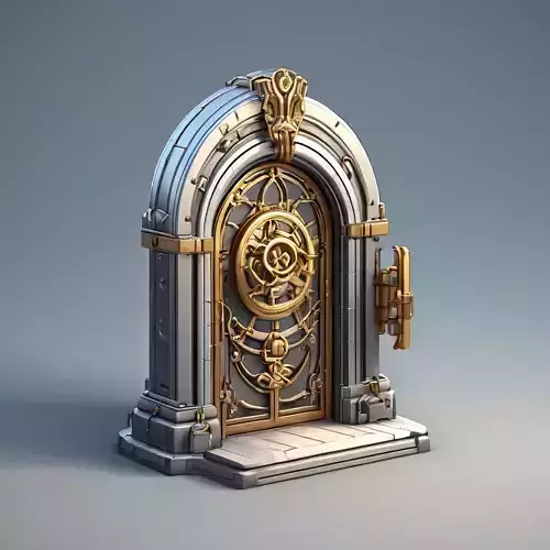 Ornate Steampunk Vault Door