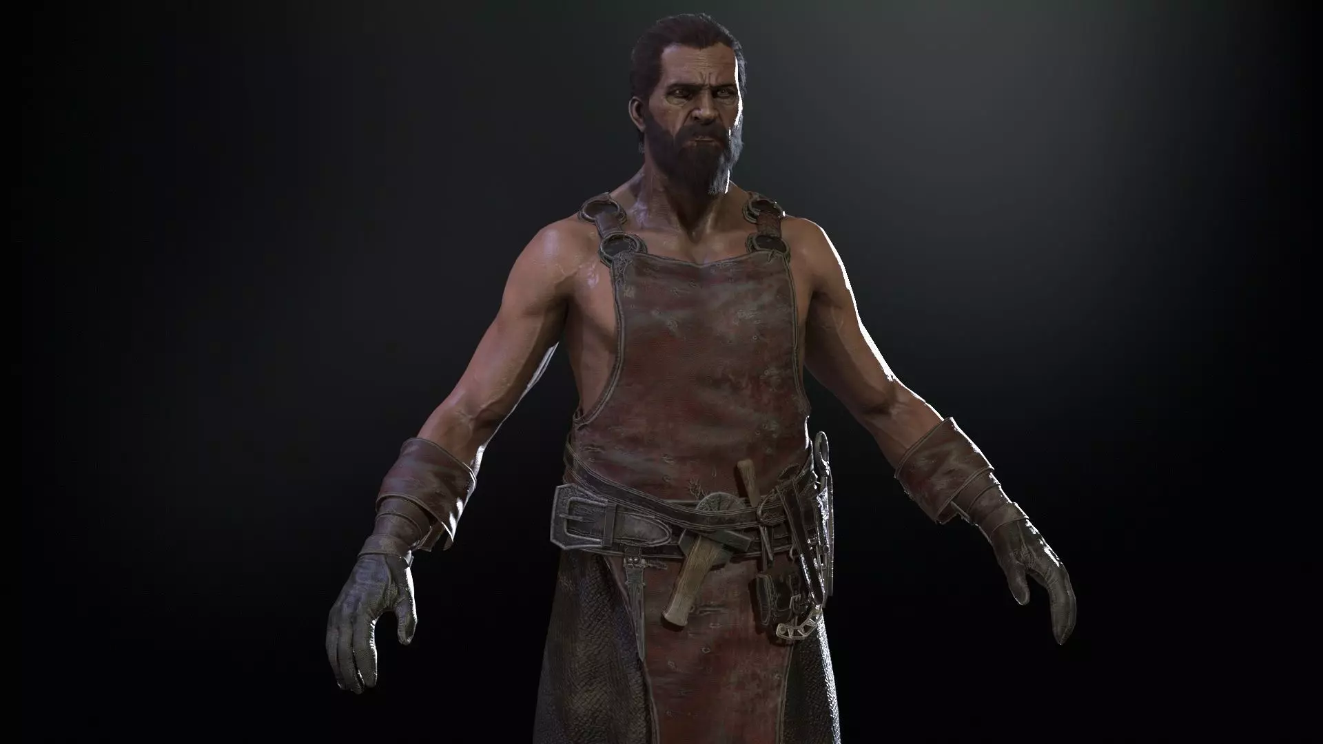 BlackSmith Low-poly 3D model_21