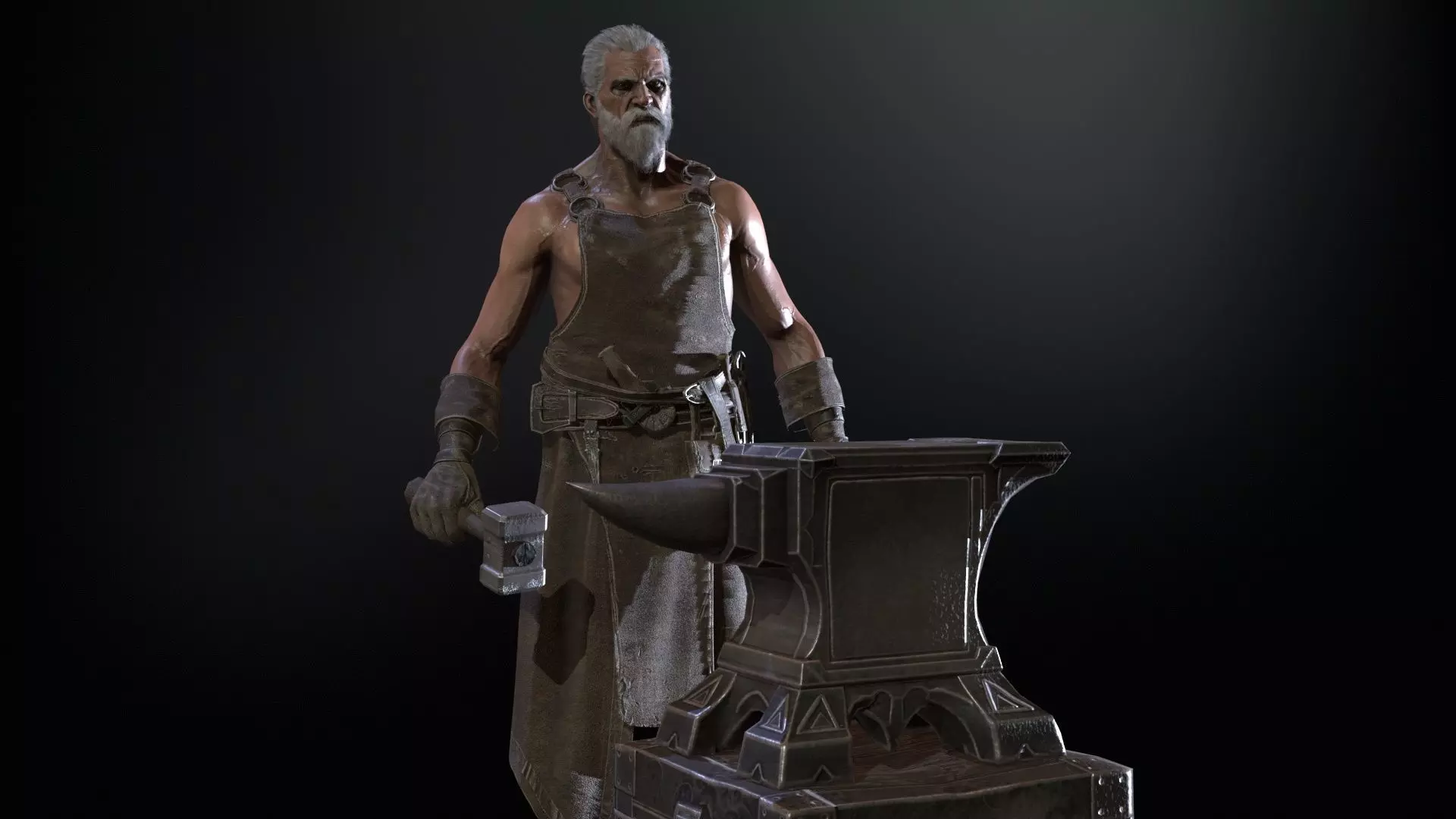 BlackSmith Low-poly 3D model_27
