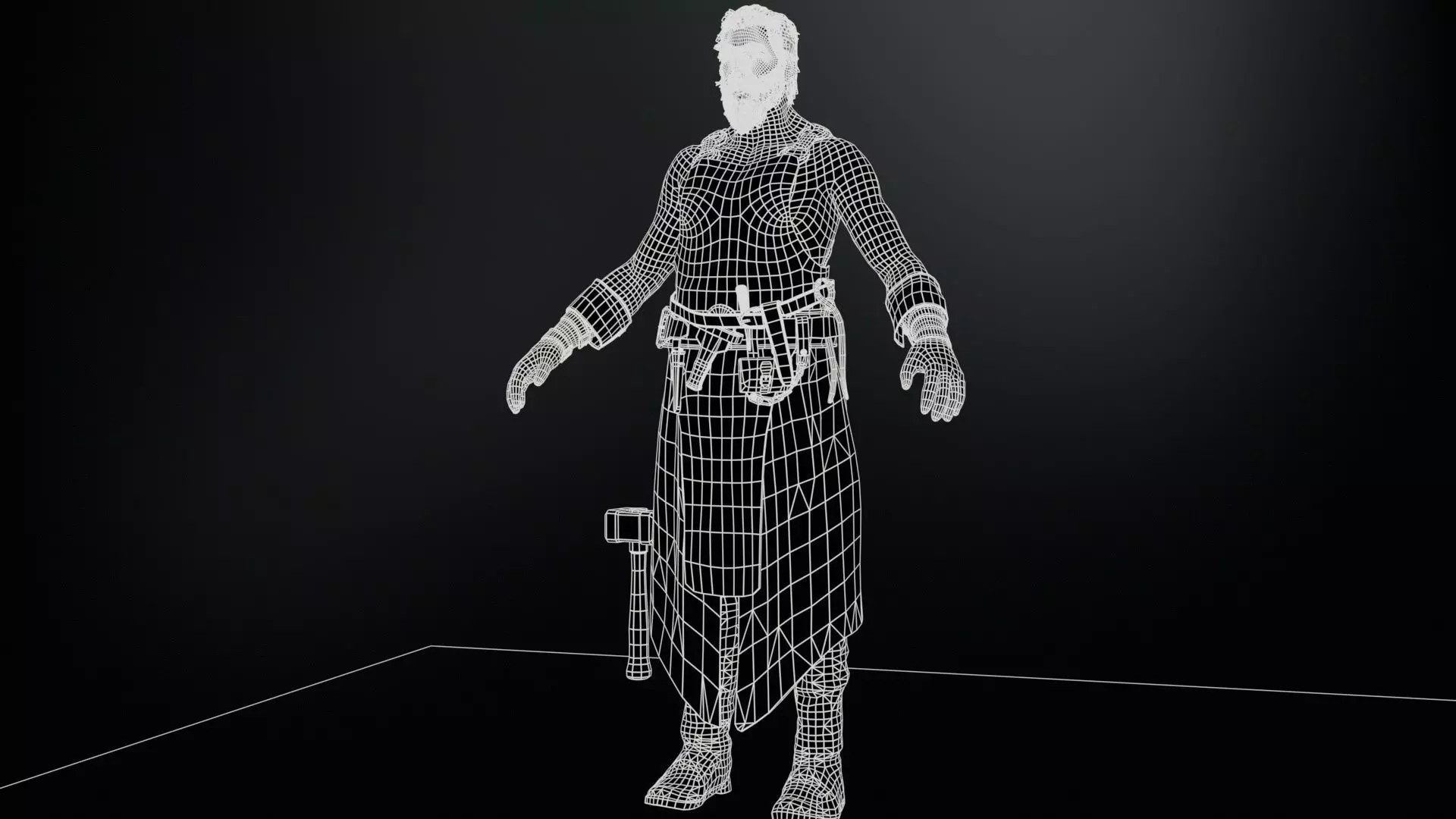 BlackSmith Low-poly 3D model_16