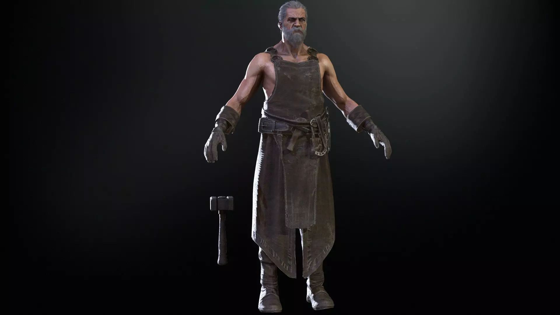 BlackSmith Low-poly 3D model_17