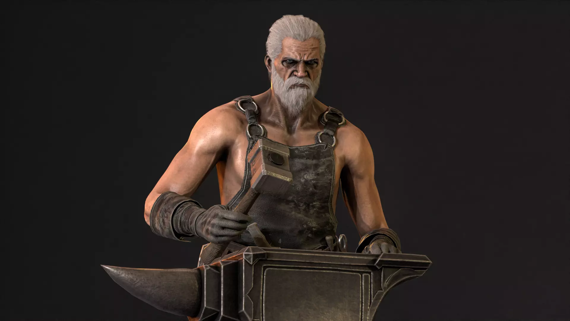 BlackSmith Low-poly 3D model_8