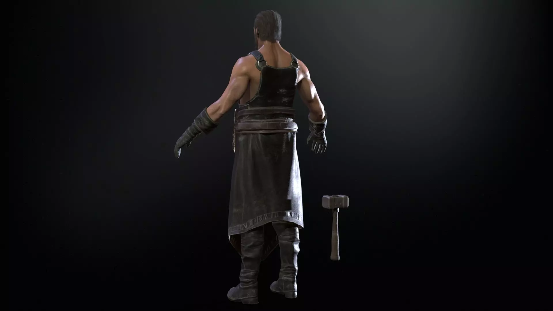 BlackSmith Low-poly 3D model_11