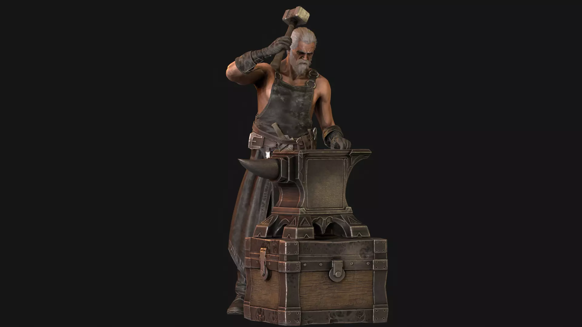BlackSmith Low-poly 3D model_18