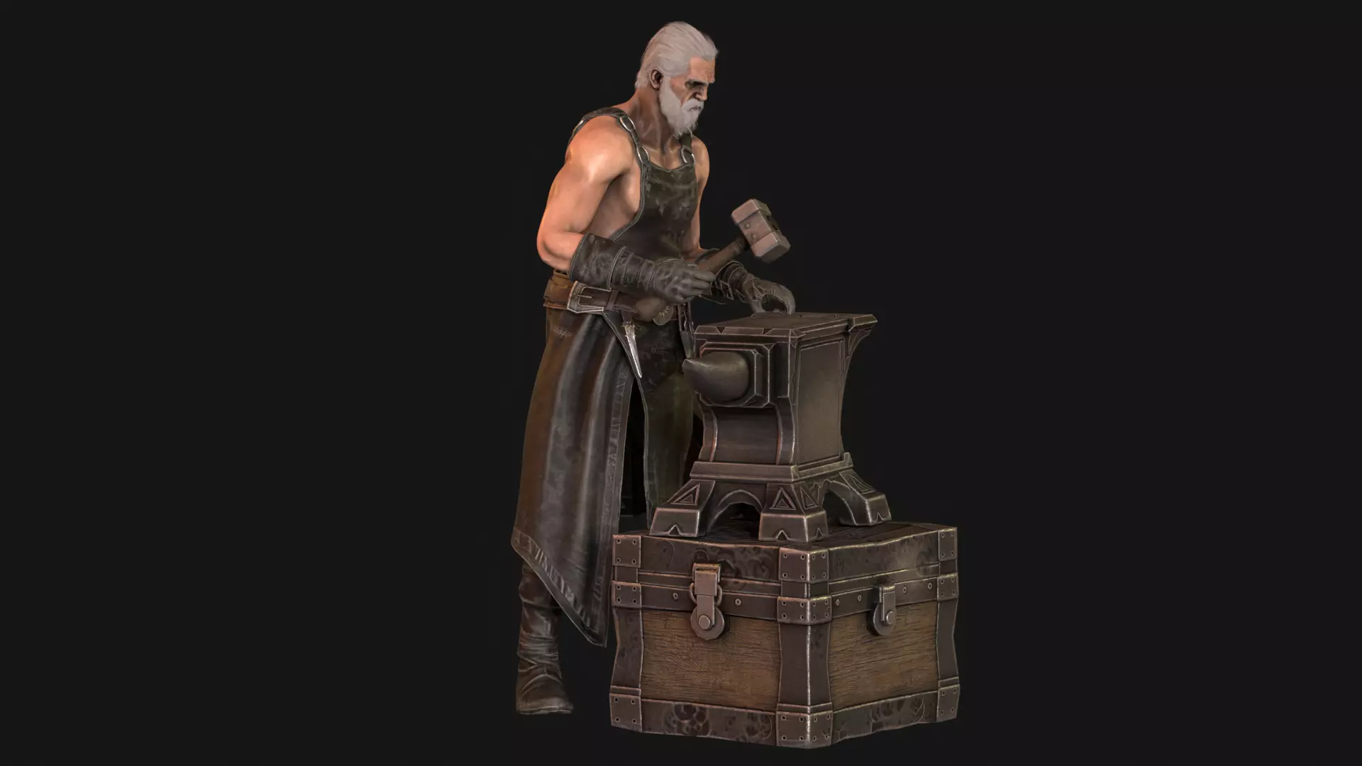 BlackSmith Low-poly 3D model_22