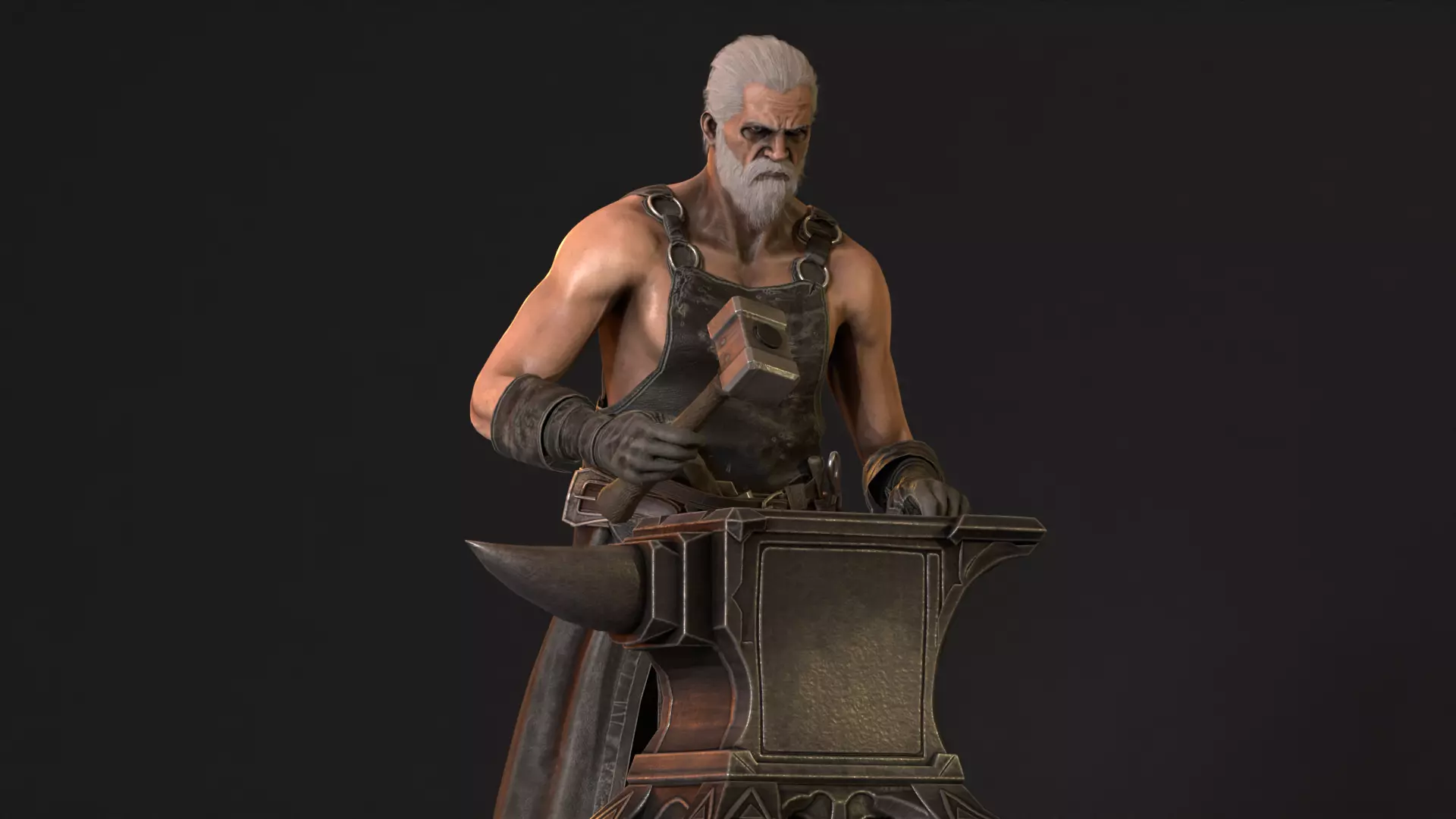 BlackSmith Low-poly 3D model_26