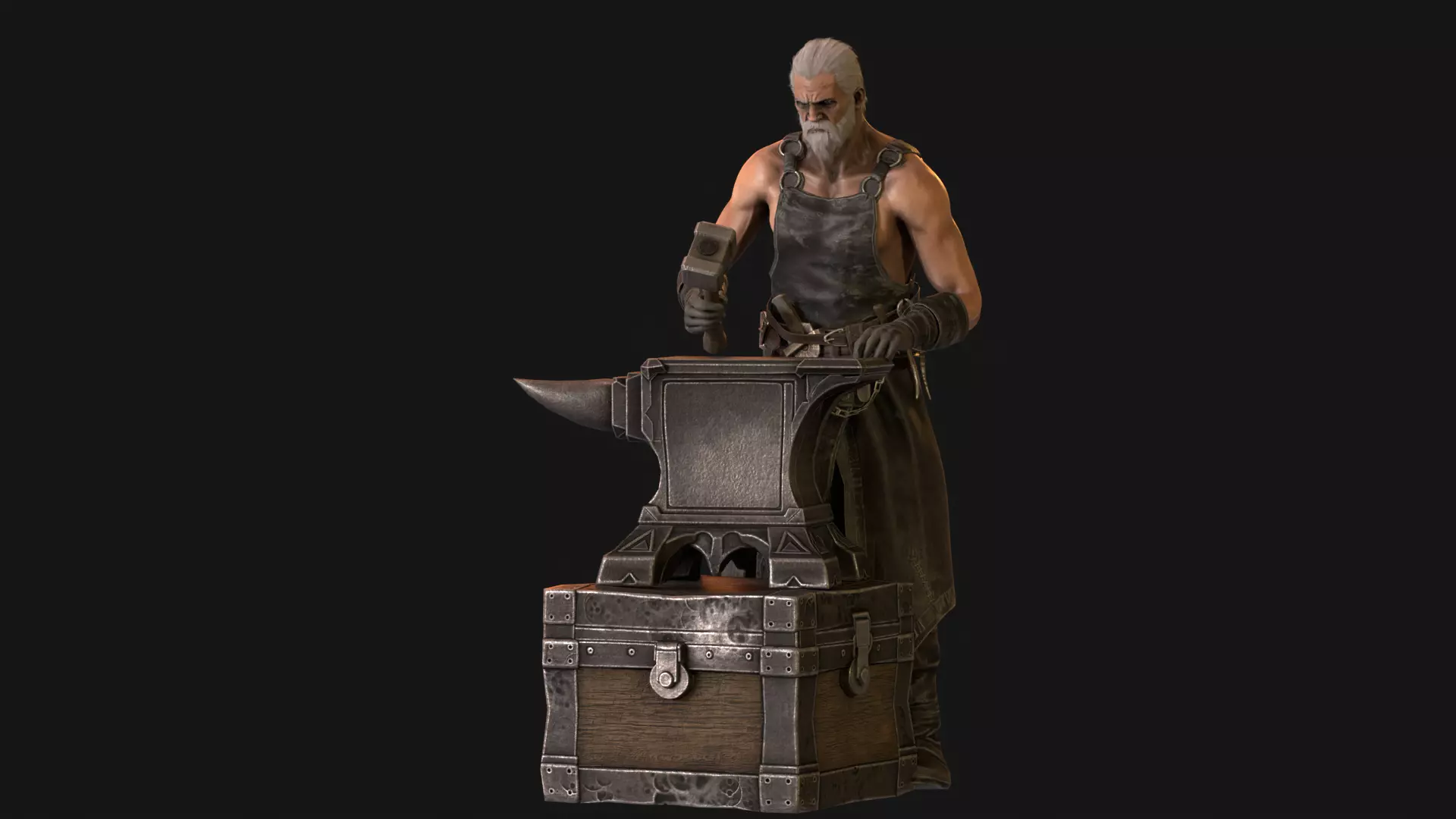 BlackSmith Low-poly 3D model_20