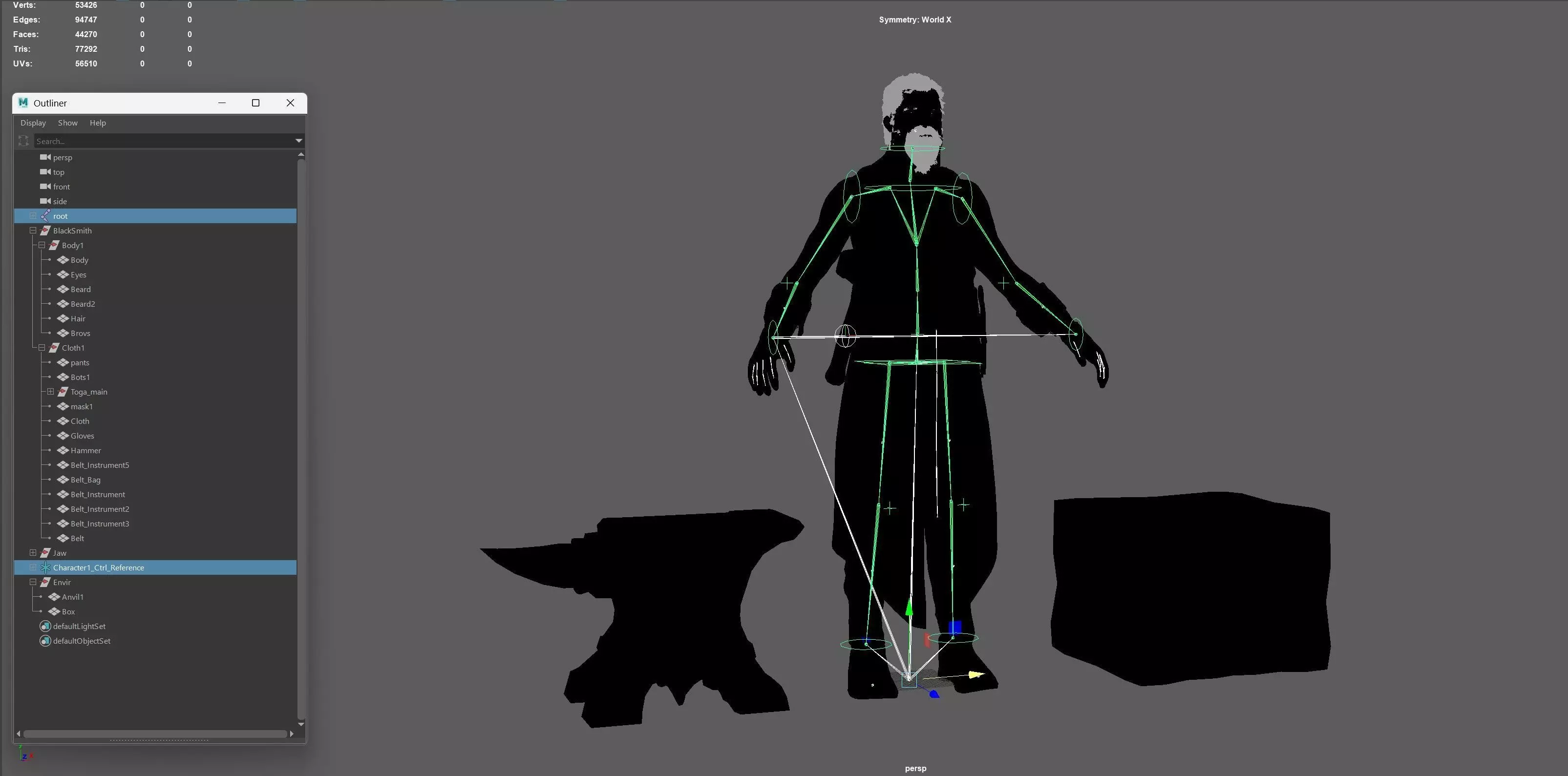 BlackSmith Low-poly 3D model_29