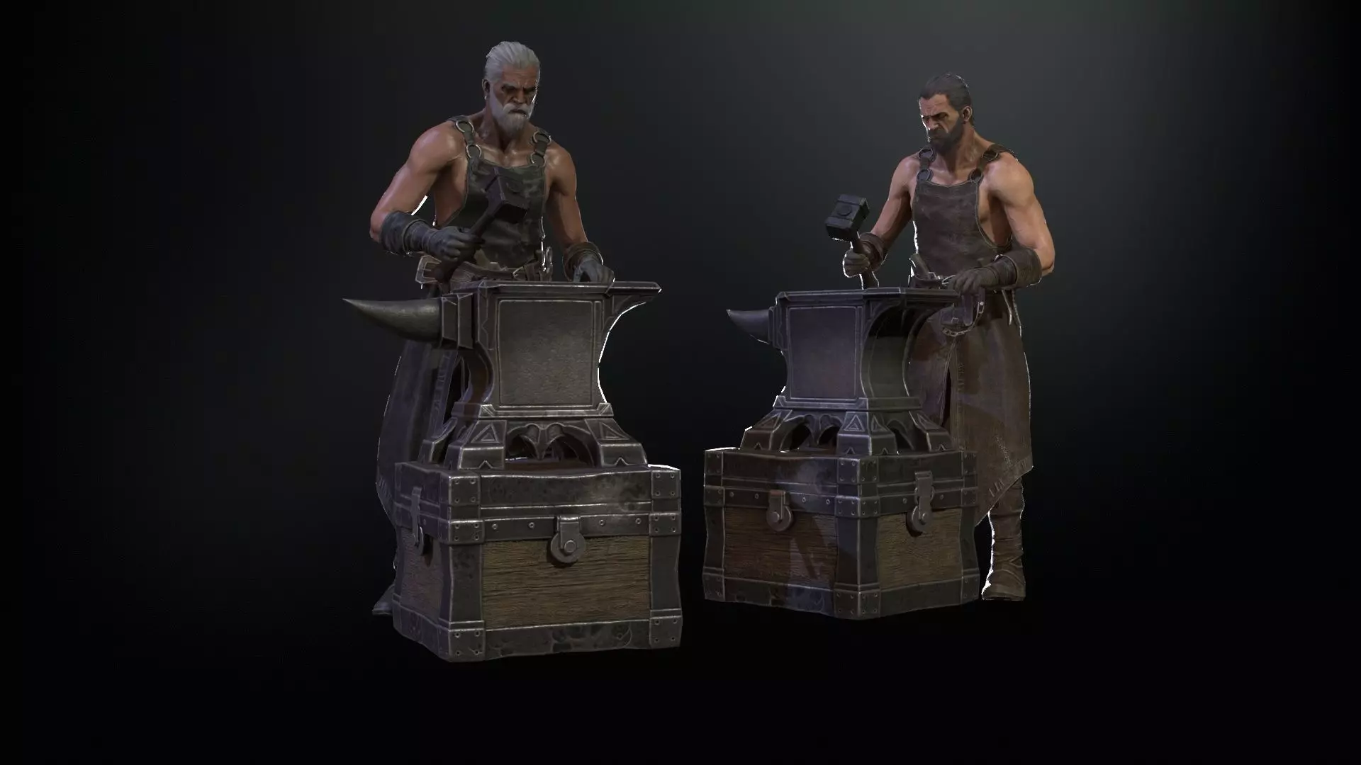 BlackSmith Low-poly 3D model_9