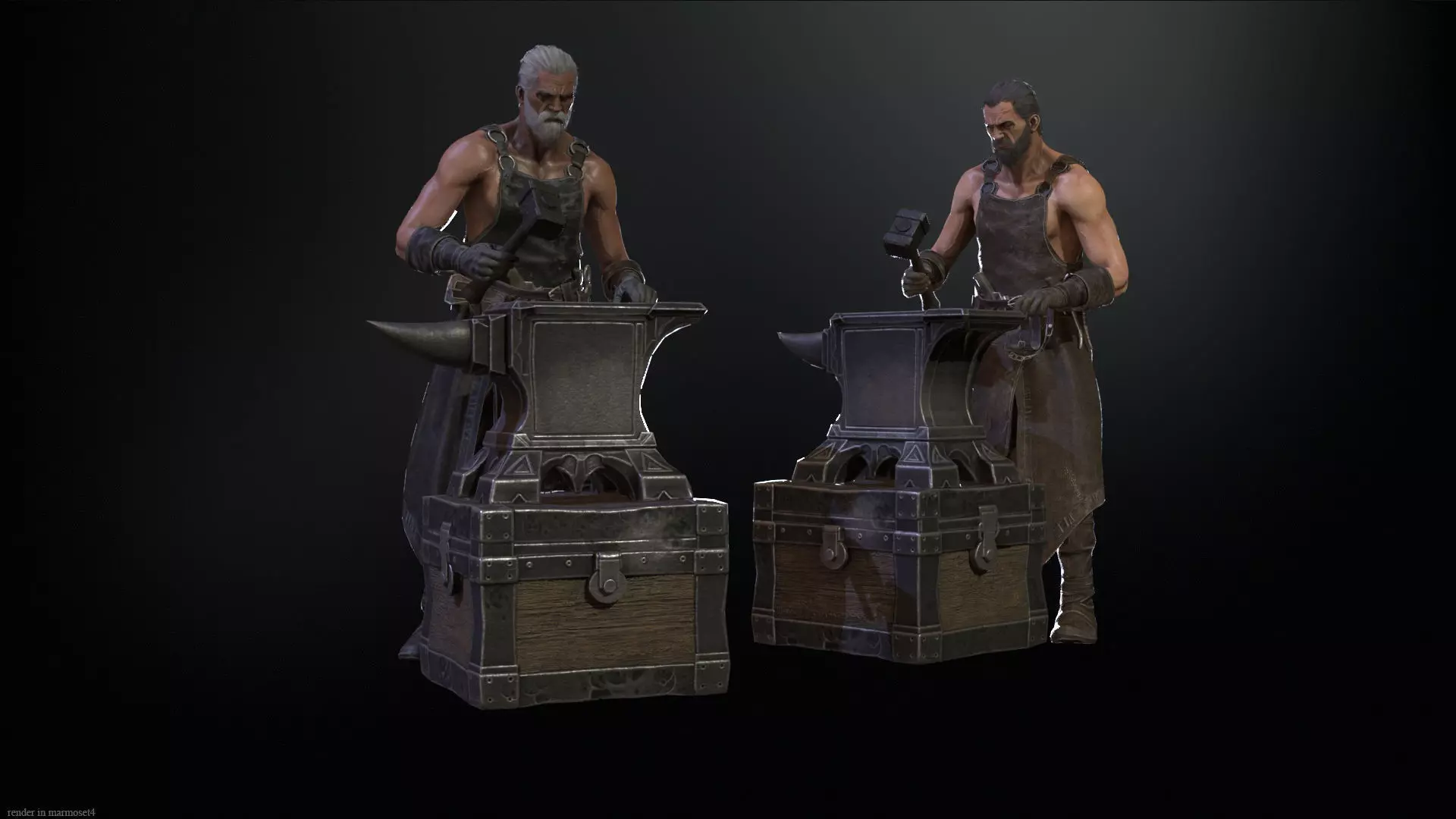 BlackSmith Low-poly 3D model_5