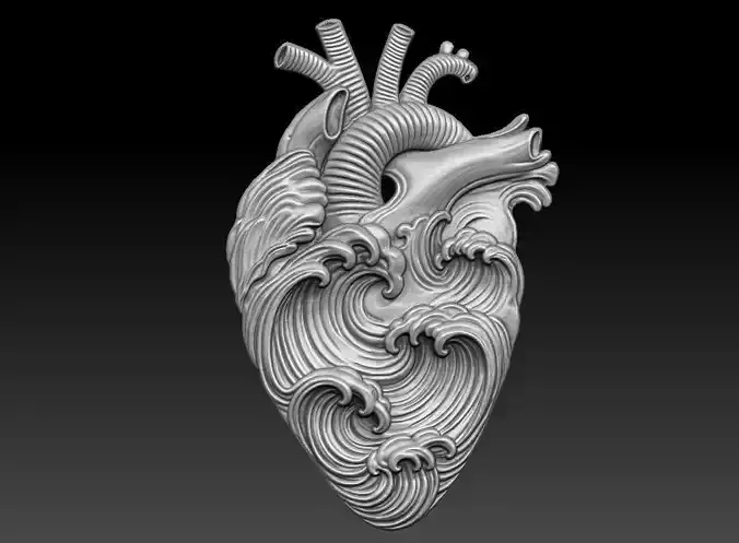  Wave Heart Relief