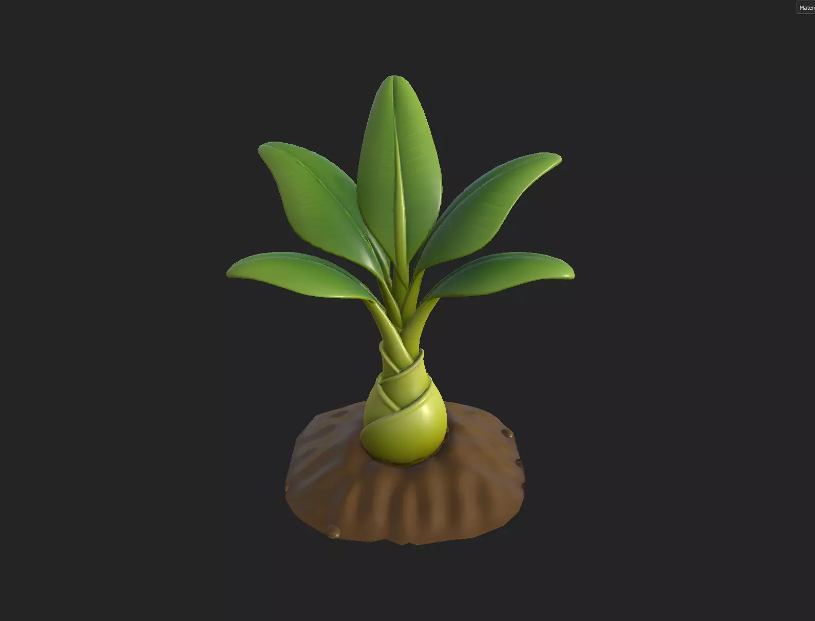 Stylized Banana Tree Growth Stages  Low Poly 3D Model for Games  Low-poly 3D model_14