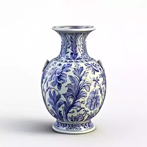 Elegant Blue and White Porcelain Vase