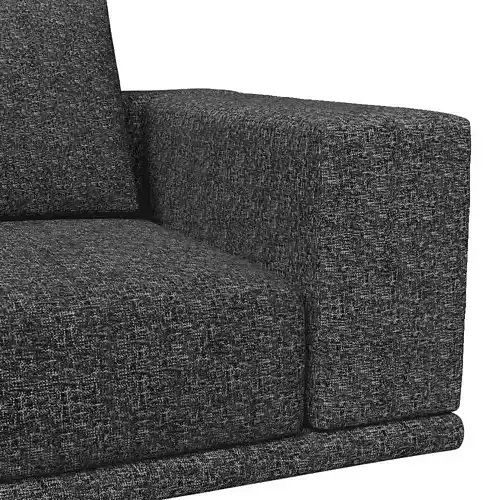 Contemporary Dark Fabric Sectional Sofa