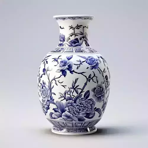 Blue and White Porcelain Vase