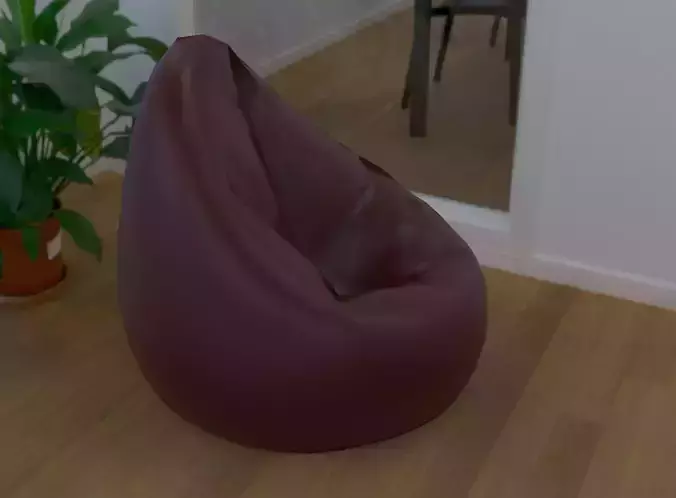 Premium Maroon Leatherette Bean Bag Chair