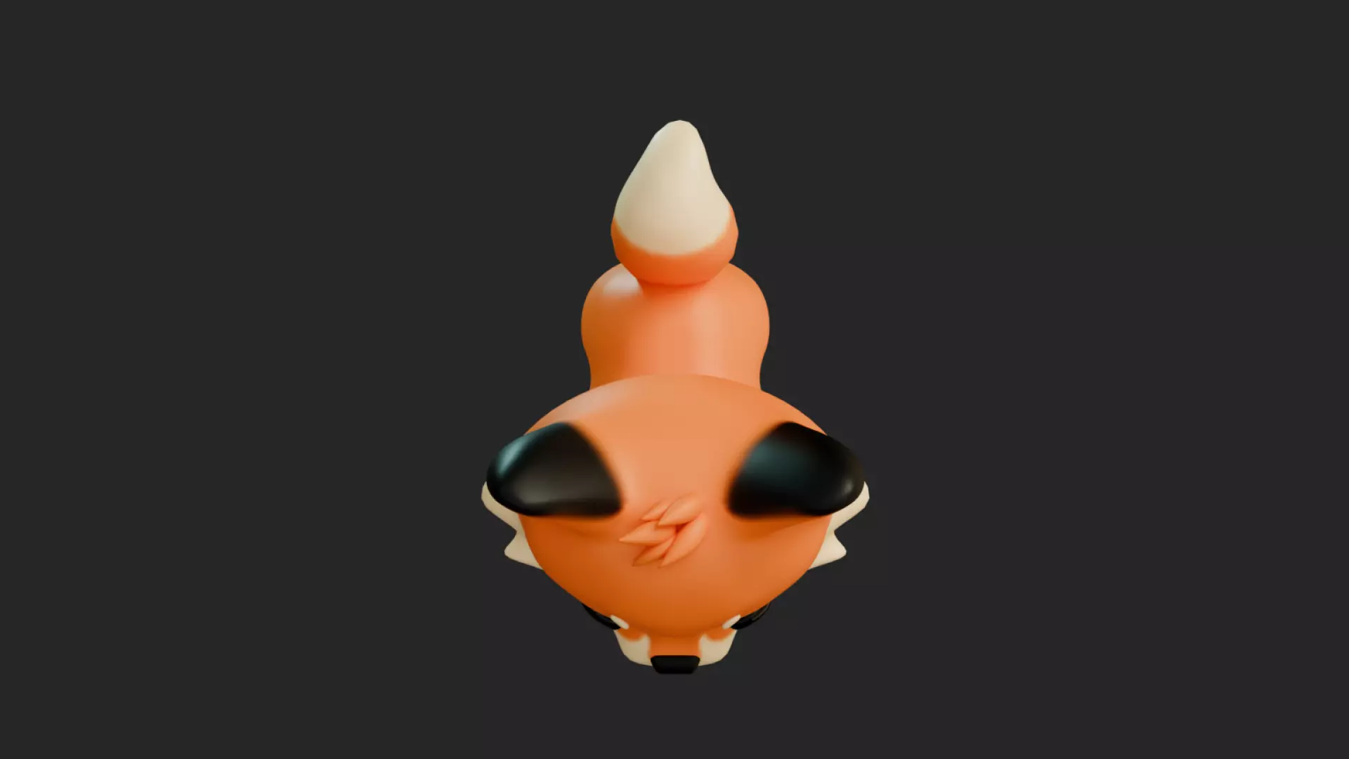 Cartoon Chibi Fox 3D Model Rigged  Animated Blender Ready Low-poly 3D model_10