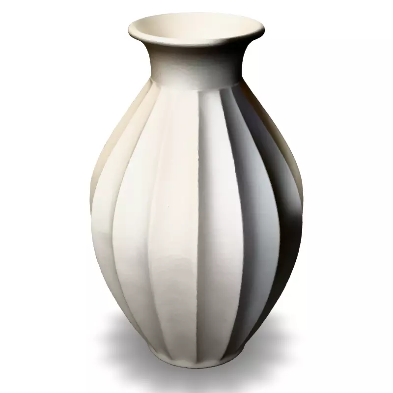 Modern White Ceramic Vase 3D Model Low-poly 3D model_2