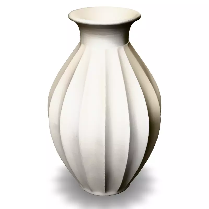 Modern White Ceramic Vase 3D Model Low-poly 3D model_4
