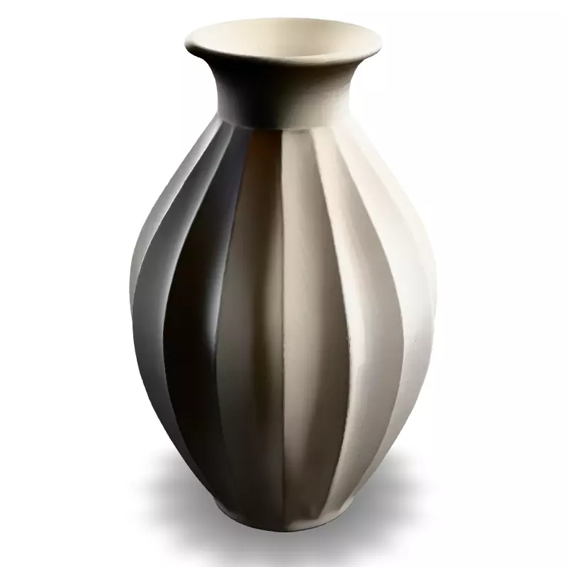 Modern White Ceramic Vase 3D Model Low-poly 3D model_1