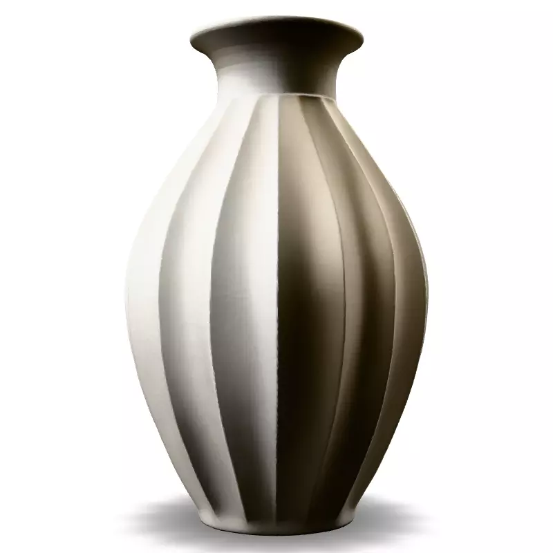 Modern White Ceramic Vase 3D Model Low-poly 3D model_6