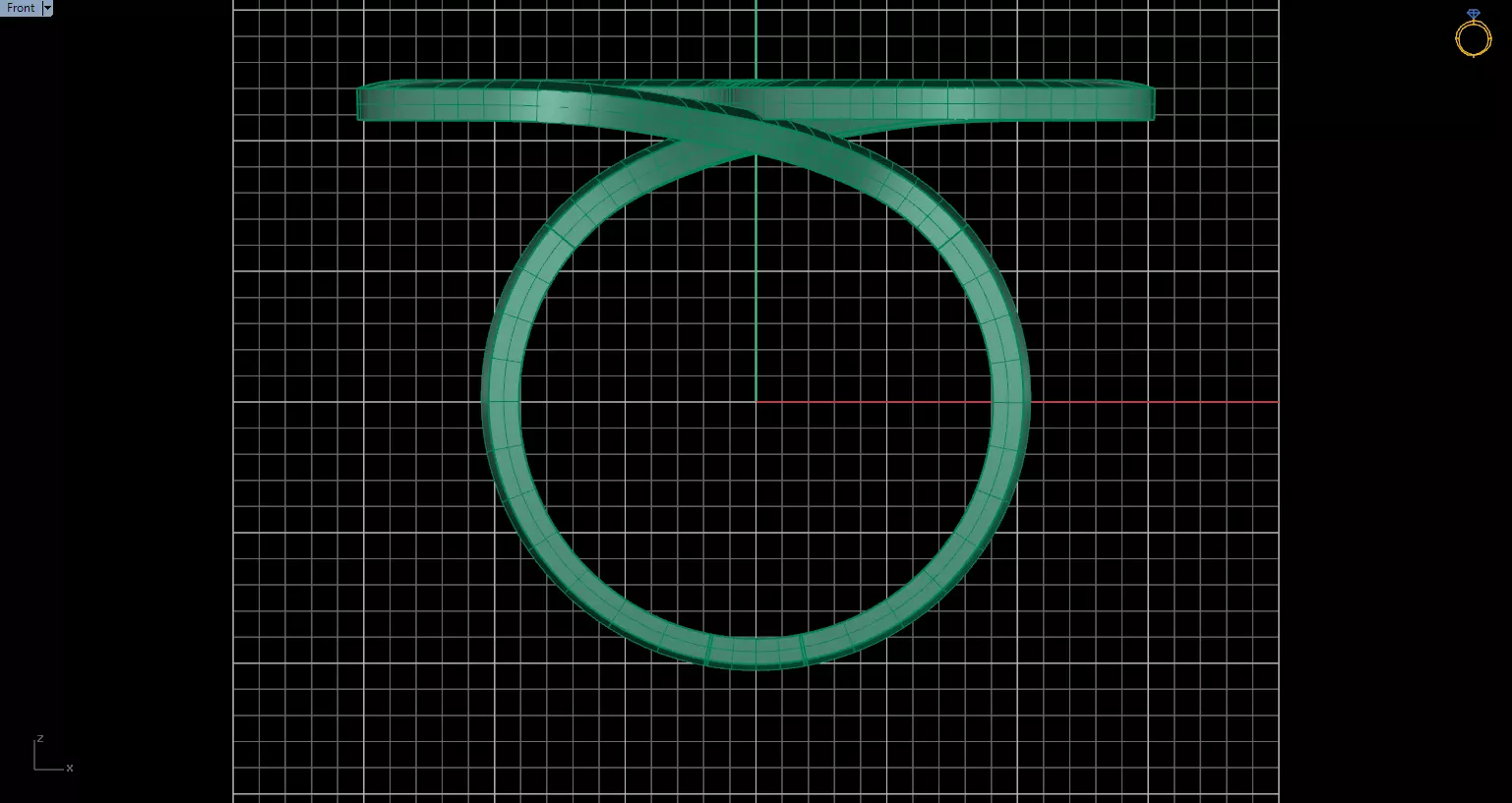 Minimal Abstract Rings 01 3D print model_4