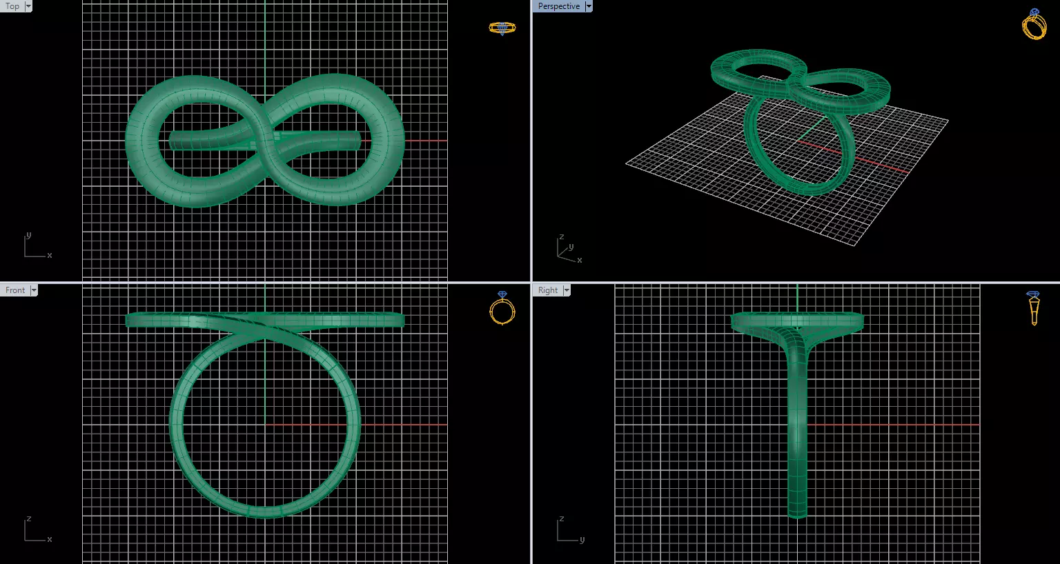 Minimal Abstract Rings 01 3D print model_1