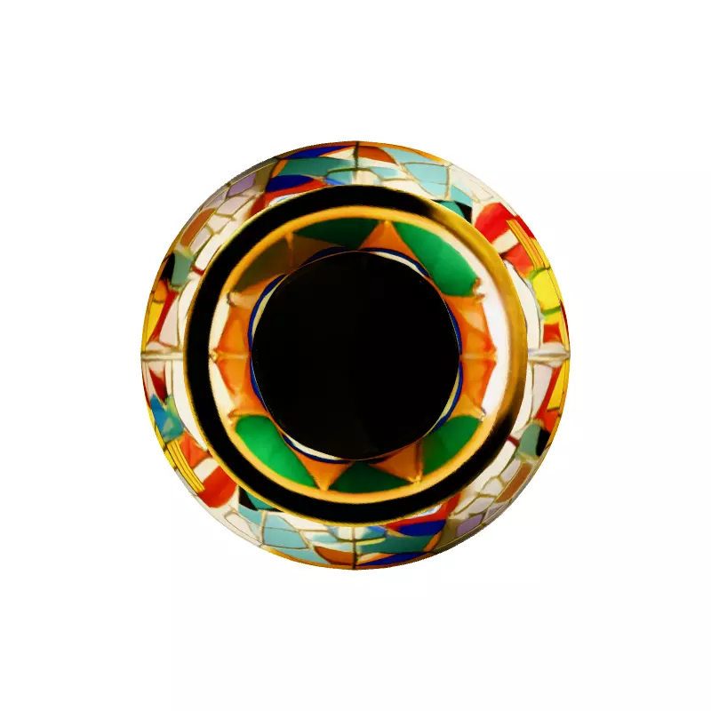 Colorful Mosaic Vase 3D Model Low-poly 3D model_7
