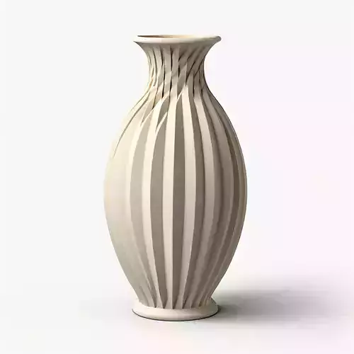 Modern Swirl Vase 3D Model Low-poly 3D model