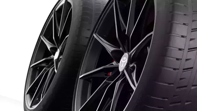 Toyota Supra 2025 Wheel with Disc Brake Low-poly 3D model 6