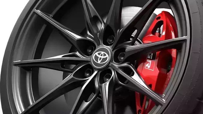 Toyota Supra 2025 Wheel with Disc Brake Low-poly 3D model 4