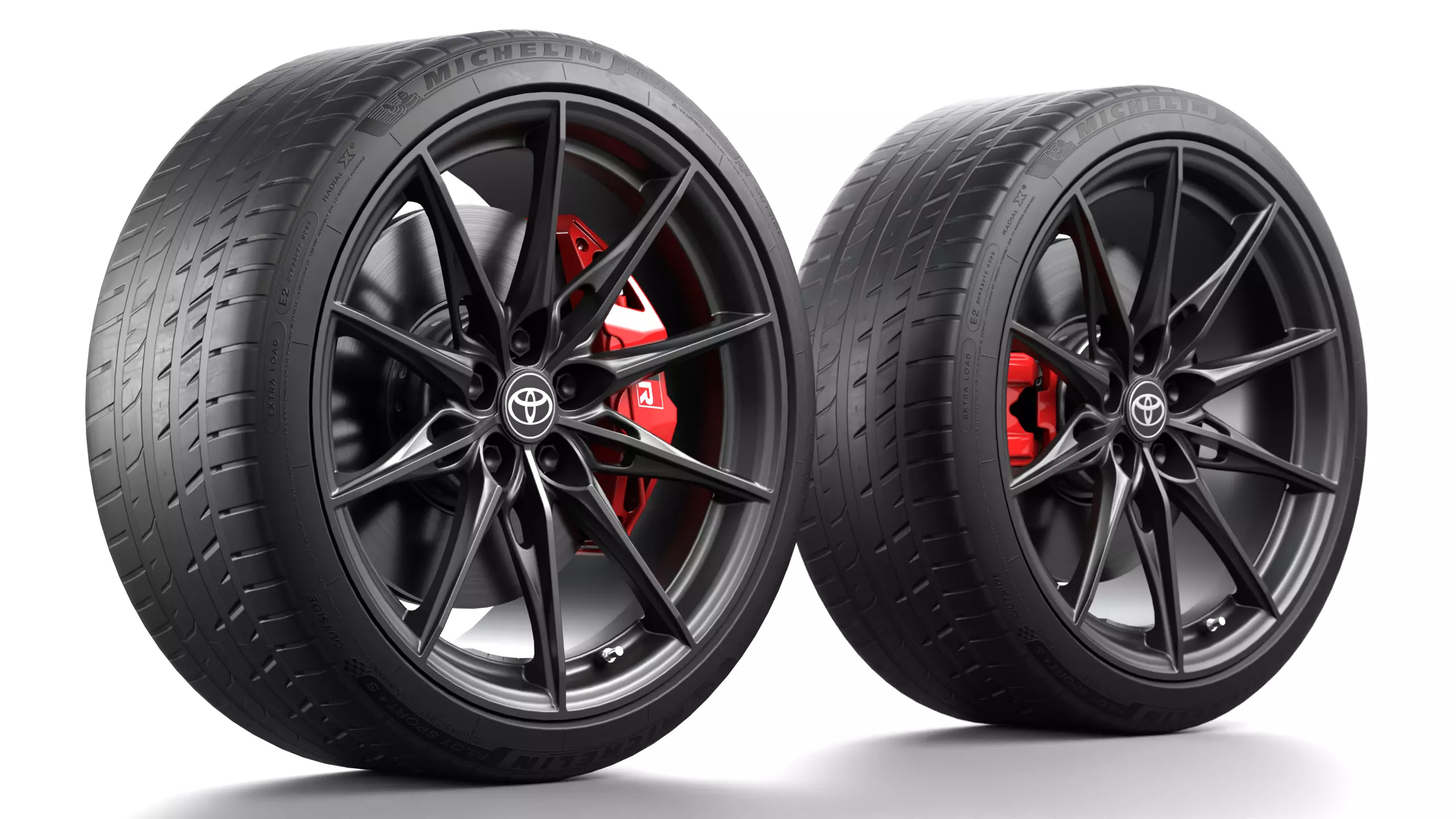 Toyota Supra 2025 Wheel with Disc Brake Low-poly 3D model