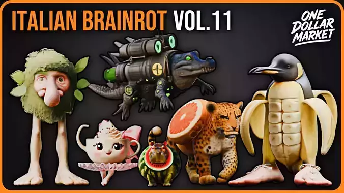 Italian Brainrot Pack VOL 11 3D model