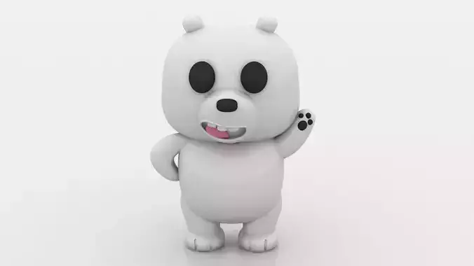 cute cartoon bear 3D printable model   3D print model