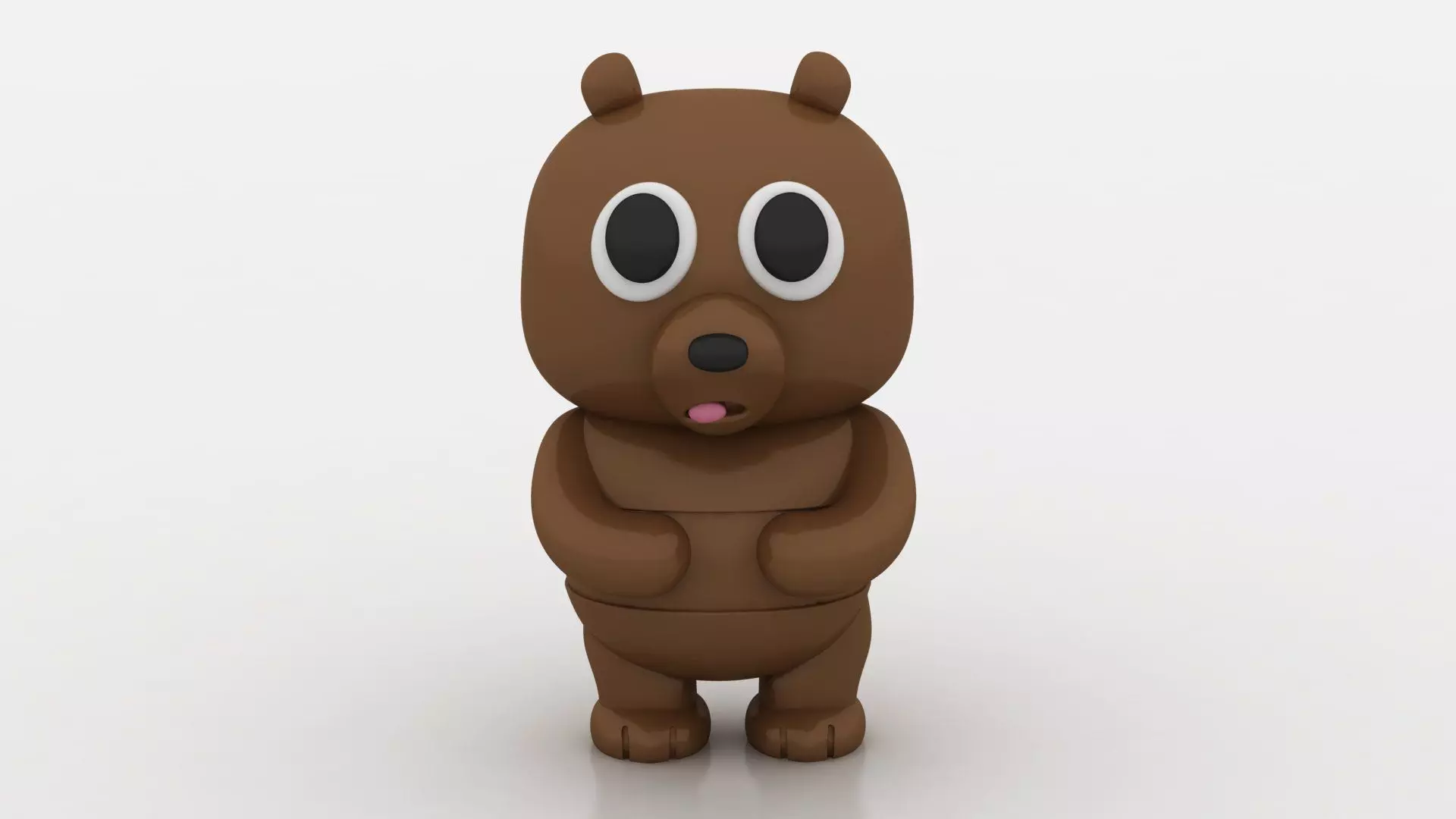 adorable bear toy 3D printable model  3D print model_1