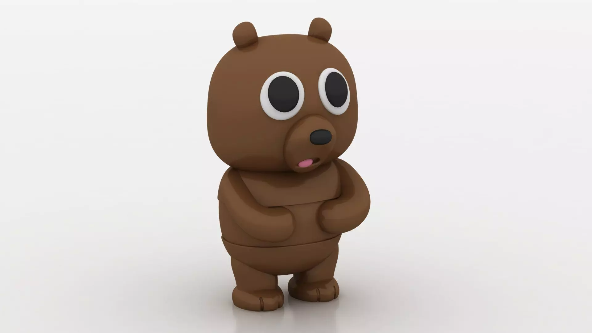 adorable bear toy 3D printable model  3D print model_0