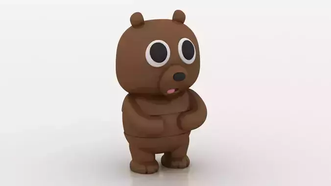 adorable bear toy 3D printable model 