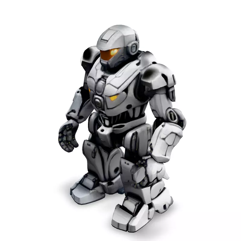 SciFi Mech Robot Game Asset Low-poly 3D model_1