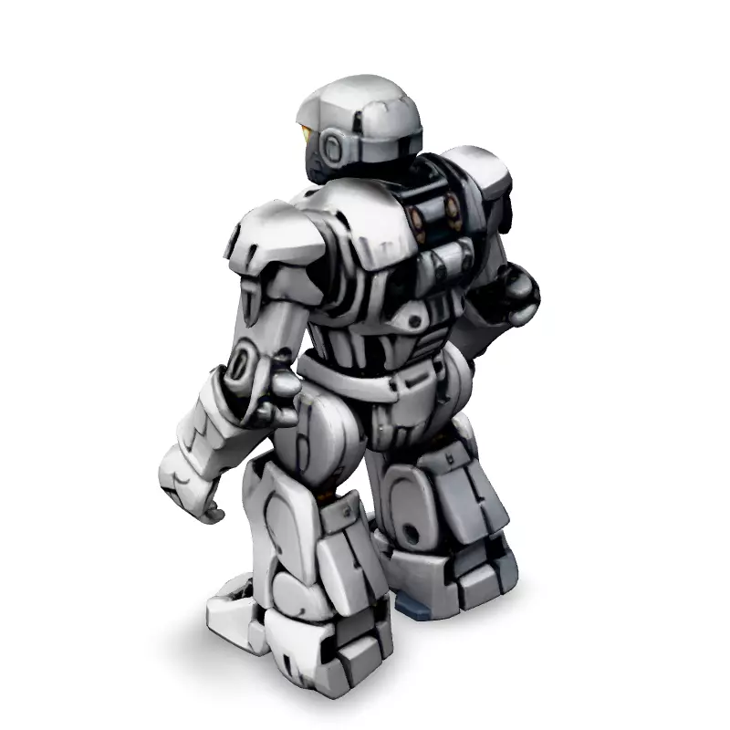SciFi Mech Robot Game Asset Low-poly 3D model_4