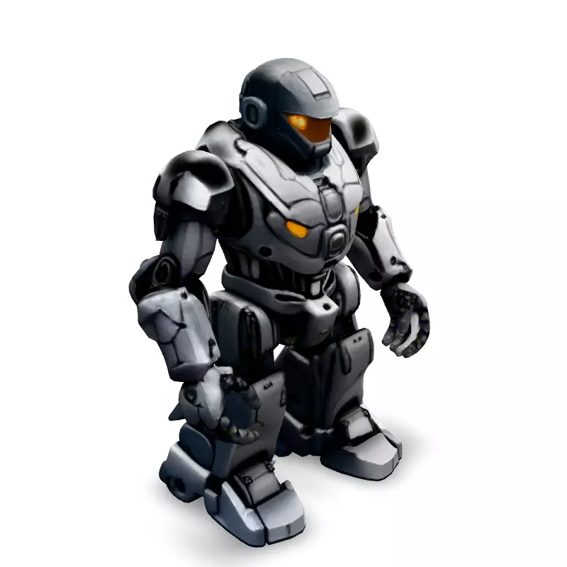 SciFi Mech Robot Game Asset Low-poly 3D model_2