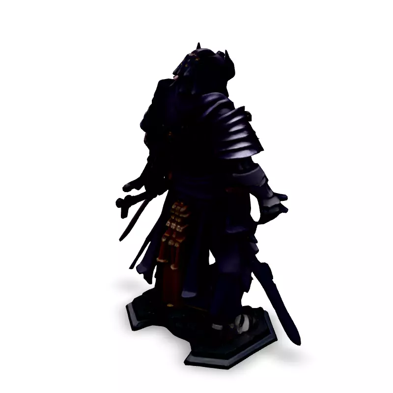 SciFi Samurai Warrior 3D Model Low-poly 3D model_5