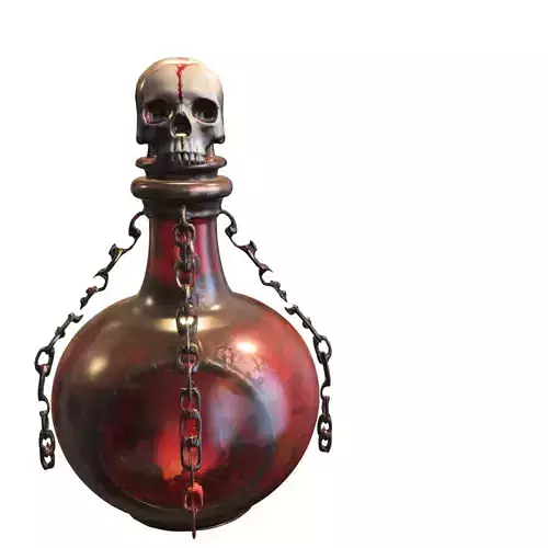 Dark Skull Potion Bottle